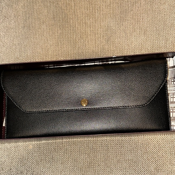 Henri Bendel Black Clutch with Gold Accent - Picture 2 of 8